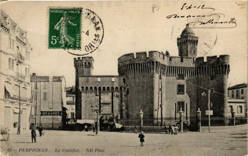 Carte postale ancienne Perpignan Le Castillet à Perpignan