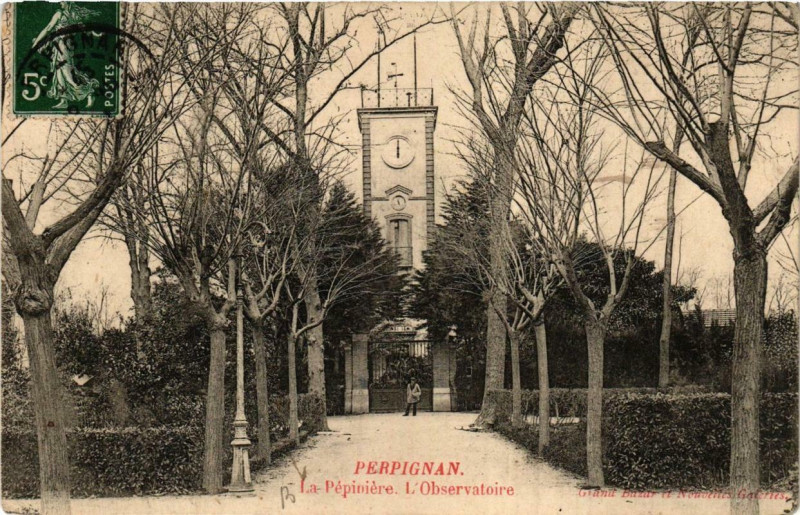 Carte postale ancienne Perpignan La Pépiniere L'Observatoire à Perpignan
