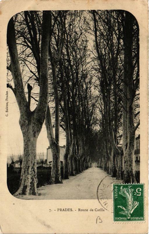 Carte postale ancienne Prades Route de Catlla à Prades