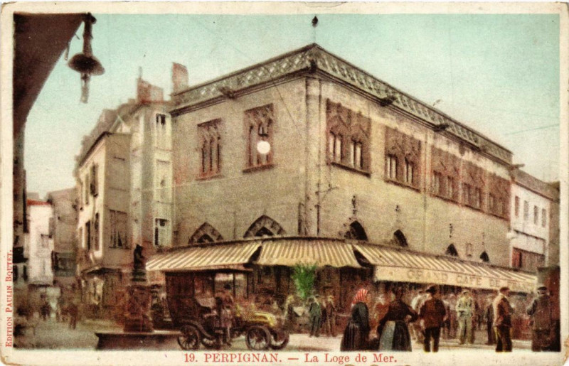 Carte postale ancienne Perpignan La Loge de Mer à Perpignan