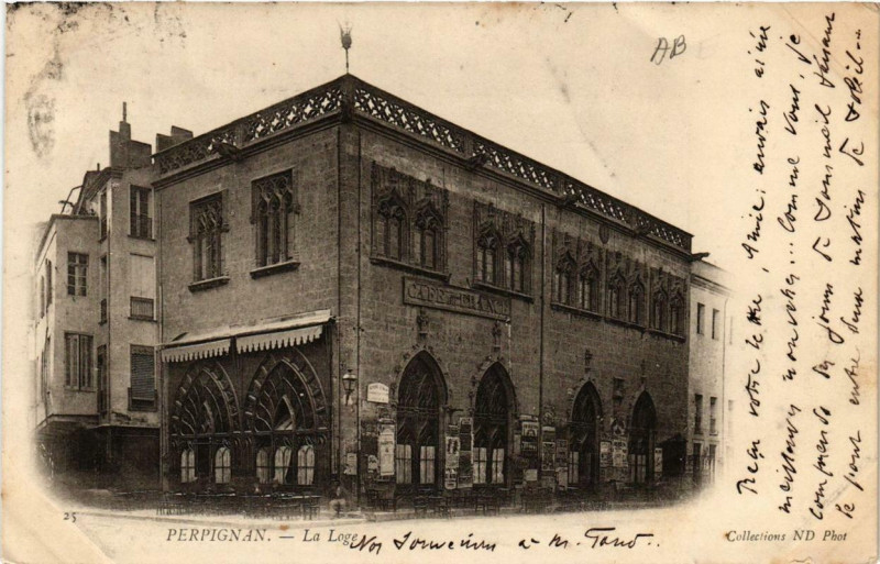 Carte postale ancienne Perpignan La Loge à Perpignan