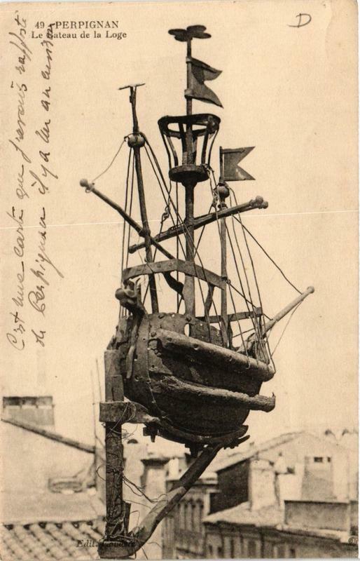 Carte postale ancienne Perpignan Le Bateau de la Loge à Perpignan