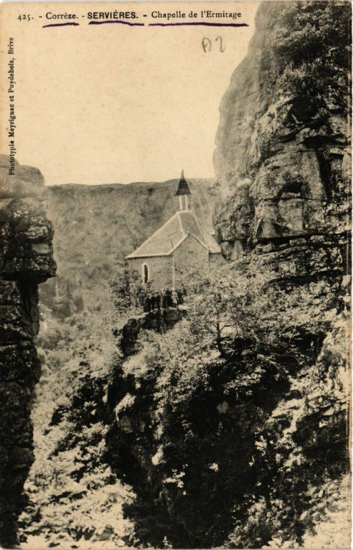 Carte postale ancienne Servieres - Chapelle de l'Ermitage