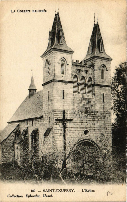 Carte postale ancienne Saint-Exupery - L'Eglise