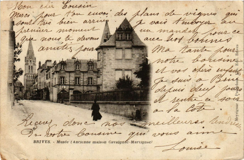 Carte postale ancienne Brive - Musée - Ancienne Maison Cavaignac-Martignac