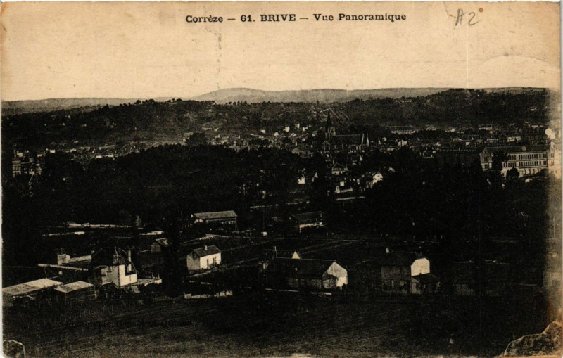 Carte postale ancienne Brive - Vue Panoramique