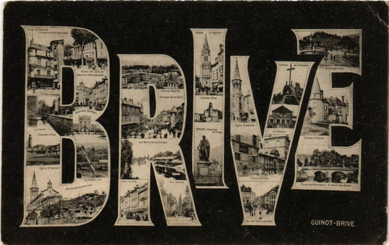 Carte postale ancienne Brive - Scenes