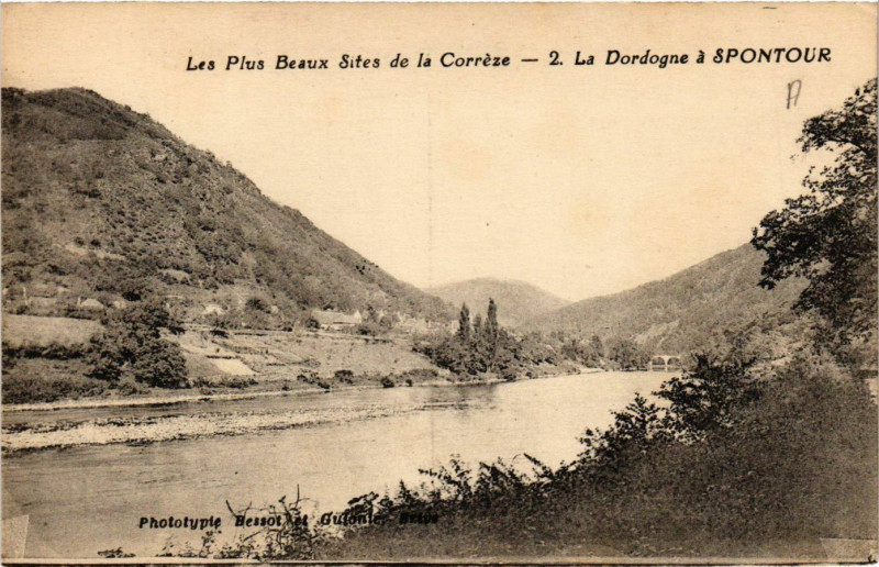 Carte postale ancienne La Dordogne a Spontour