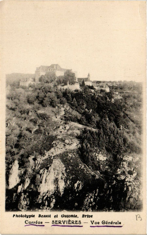 Carte postale ancienne Servieres - Vue générale
