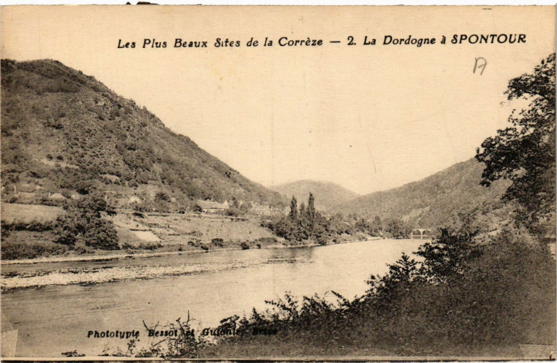 Carte postale ancienne La Dordogne a Spontour