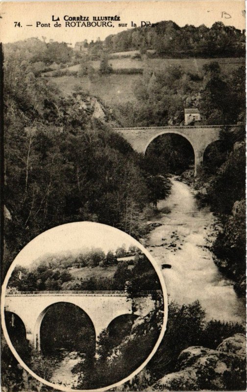 Carte postale ancienne Pont de Rotabourg - Sue la Diege