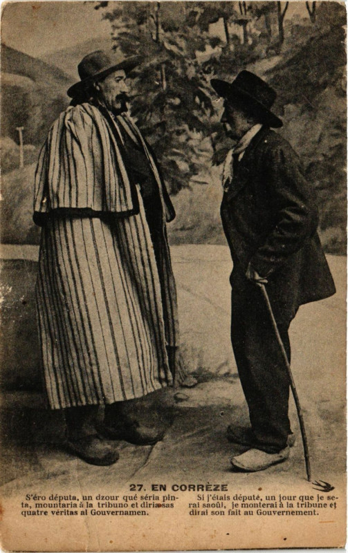 Carte postale ancienne En Correze - Hommes - Types - Folklore à Corrèze
