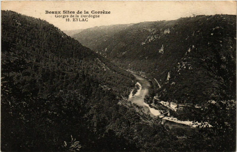 Carte postale ancienne Gorges de la Dordogne - Eylag