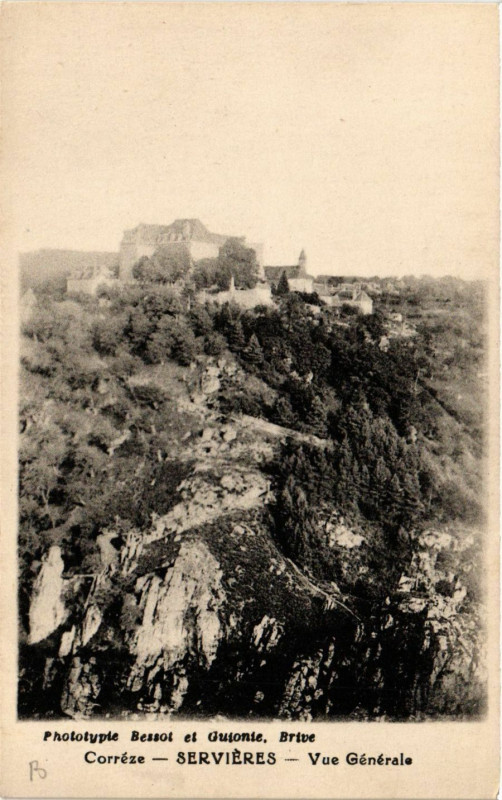 Carte postale ancienne Servieres - Vue générale