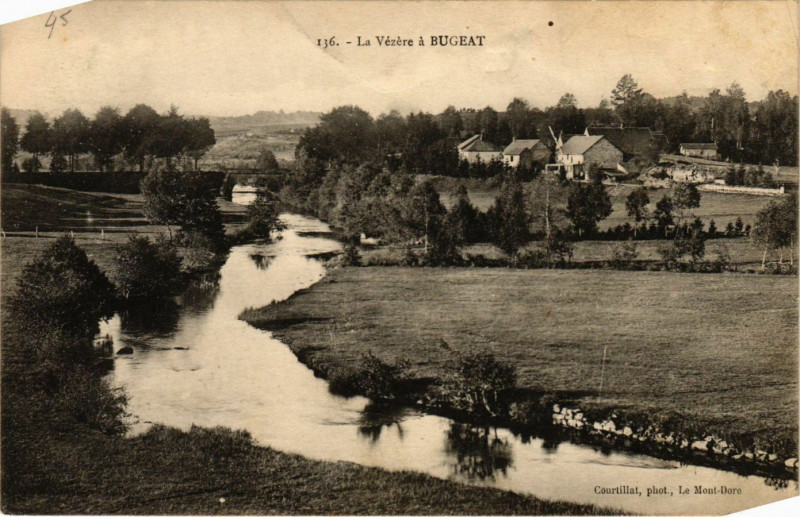 Carte postale ancienne Bugeat - La Vezere a Bugeat à Bugeat