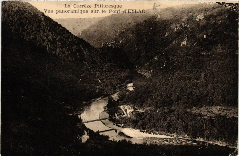 Carte postale ancienne Vue Panoramique sur le Pont d'Eylac