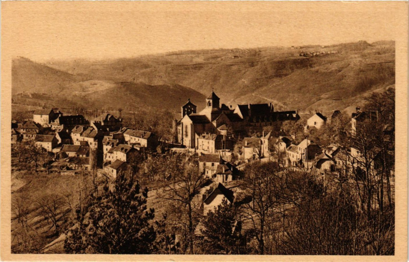 Carte postale ancienne Obazine - Vue générale