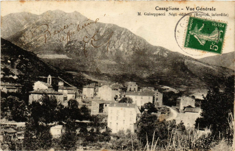 Carte postale ancienne Cassaglione - Vue générale