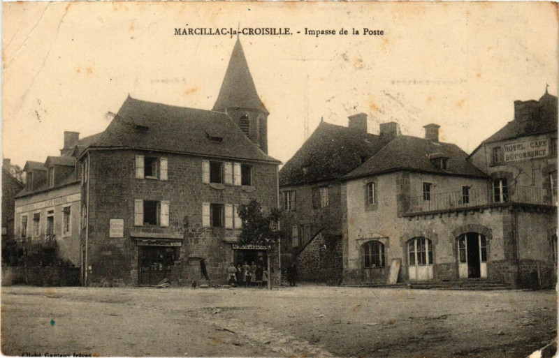 Carte postale ancienne Marcillac-la-Croisille - Impasse de la Poste à Marcillac-la-Croisille