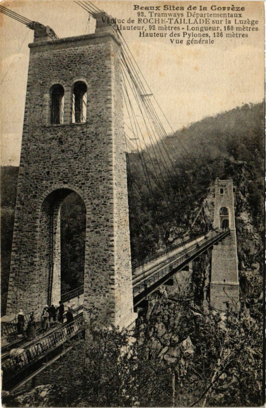 Carte postale ancienne Viaduc de Roche-Taillade sur la Luzege