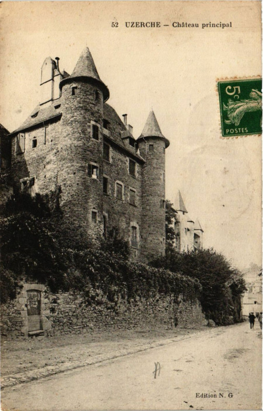 Carte postale ancienne Uzerche - Chateau Principal à Uzerche