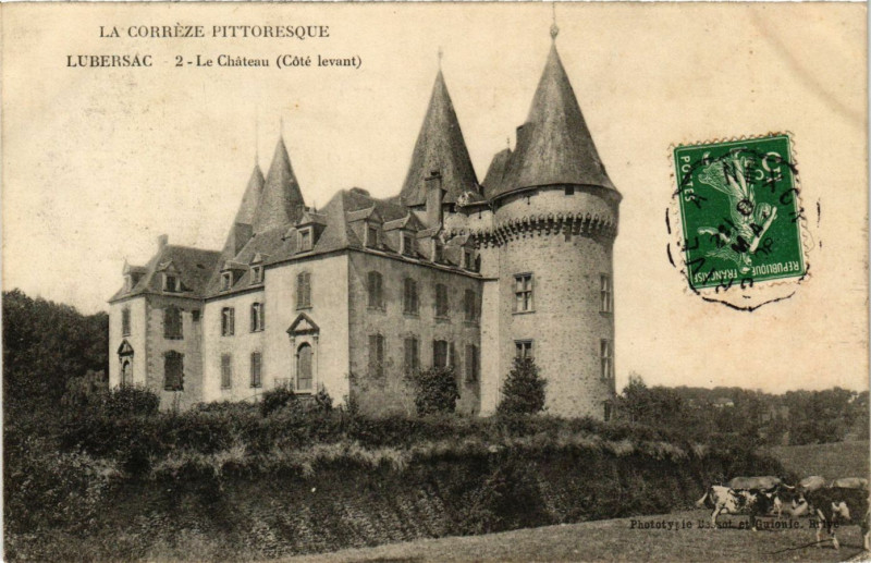Carte postale ancienne Lubersac - Le Chateau - Cote Levant à Lubersac