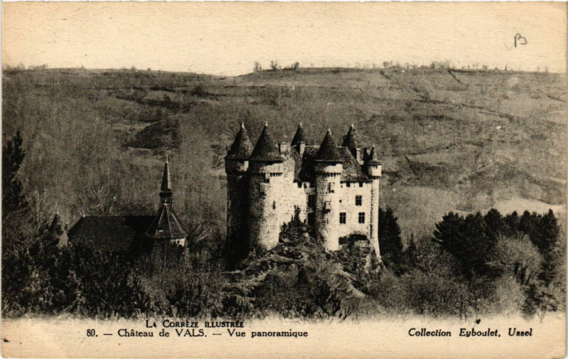 Carte postale ancienne Chateau de Vals - Vue Panoramique