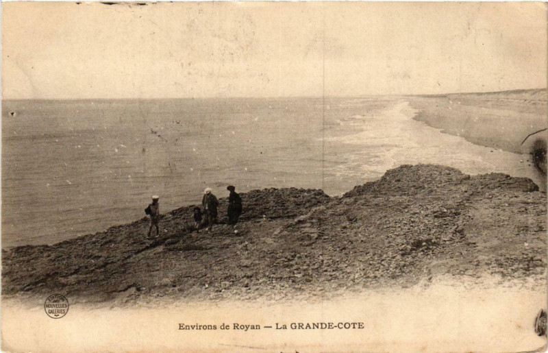 Carte postale ancienne Env. de Royan La Grande Cote à Royan
