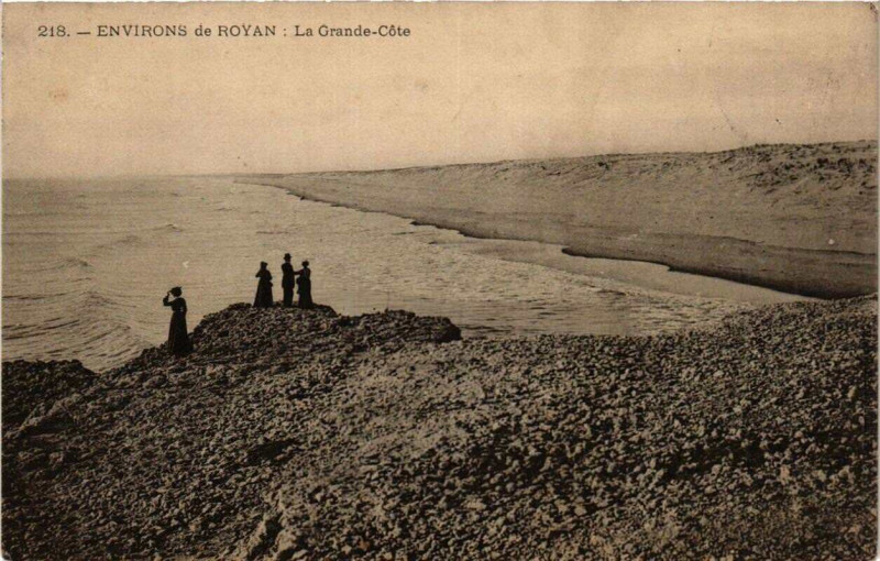 Carte postale ancienne Env. de Royan La Grande Cote à Royan