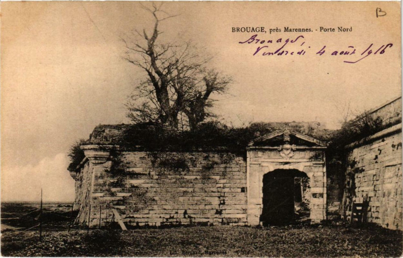 Carte postale ancienne Brouage Porte Nord