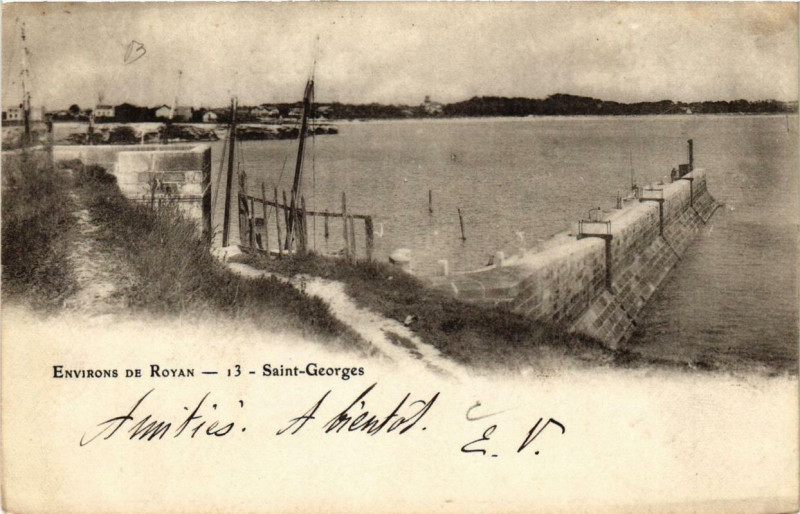 Carte postale ancienne Env. de Royan Saint-Georges à Royan