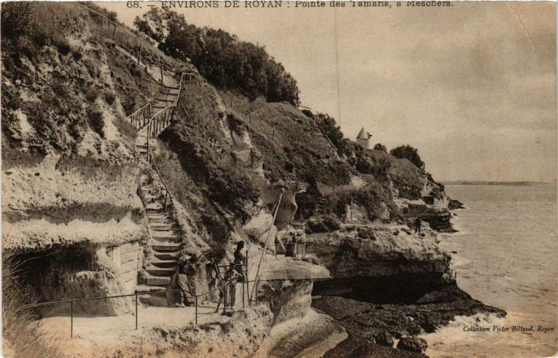 Carte postale ancienne Env. de Royan Pointe des Tamaris a Meschers à Royan