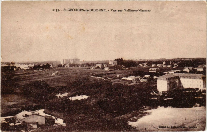 Carte postale ancienne Saint-Georges-de-Didonne Vue sur Vallieres Miramar à Saint-Georges-de-Didonne