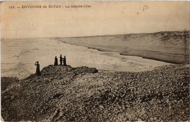 Carte postale ancienne Env. de Royan La Grande Cote à Royan
