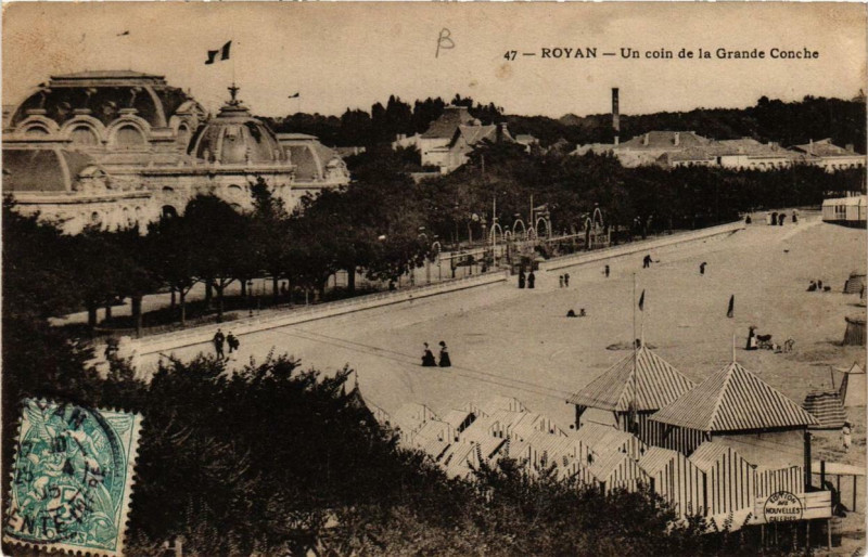 Carte postale ancienne Royan Un coin de la Grande Conche à Royan