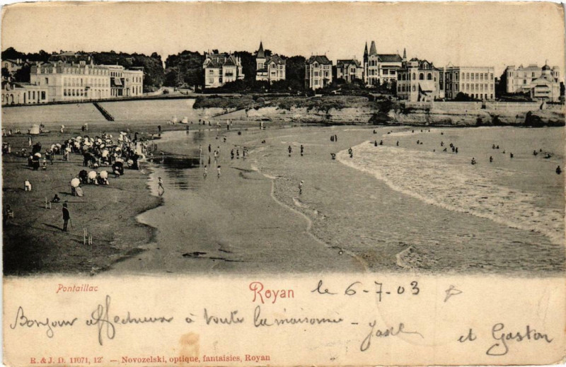 Carte postale ancienne Royan Pontaillac à Royan