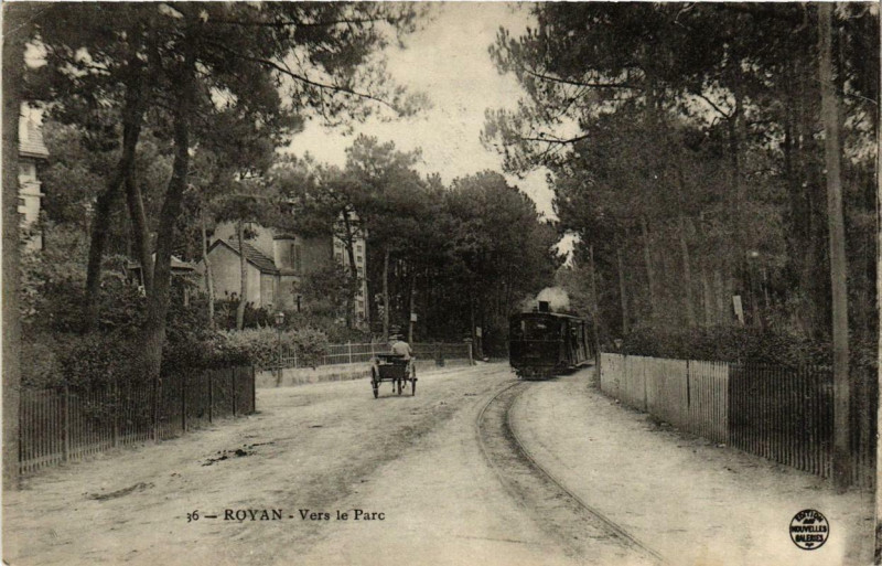 Carte postale ancienne Royan Vers le Parc à Royan