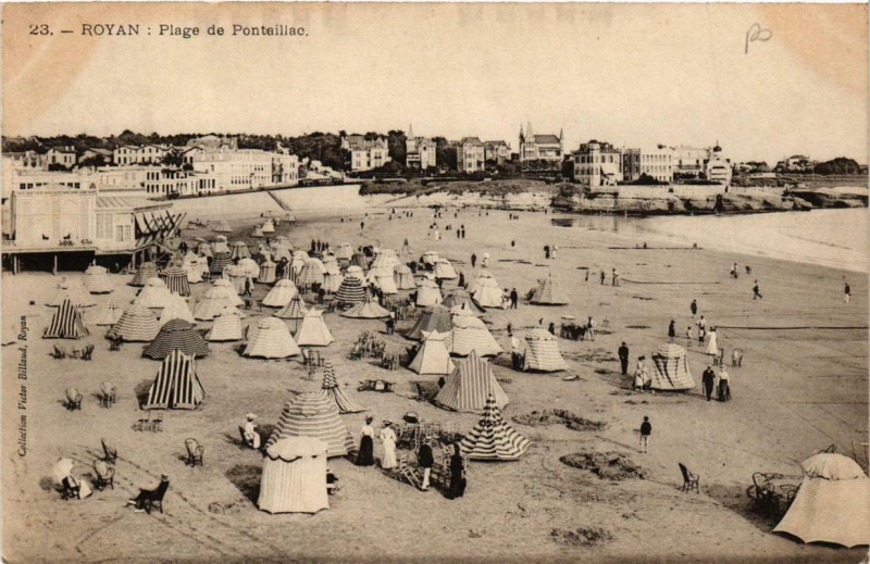 Carte postale ancienne Royan Plage de Ponteillac à Royan
