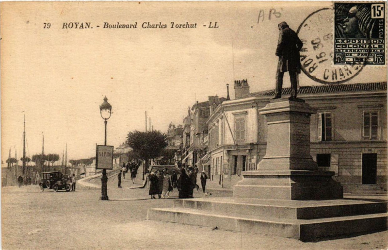 Carte postale ancienne Royan Boulevard Charles Torchut à Royan
