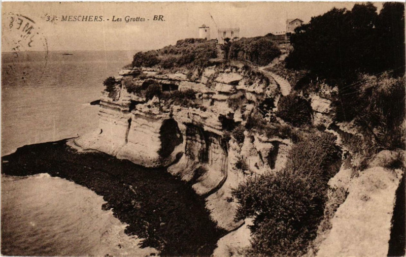 Carte postale ancienne Meschers Les Grottes
