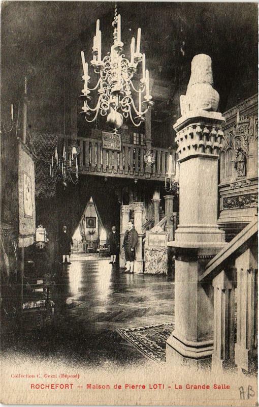 Carte postale ancienne Rochefort-sur-Mer Maison de Pierre Loti. La Grande Salle à Rochefort