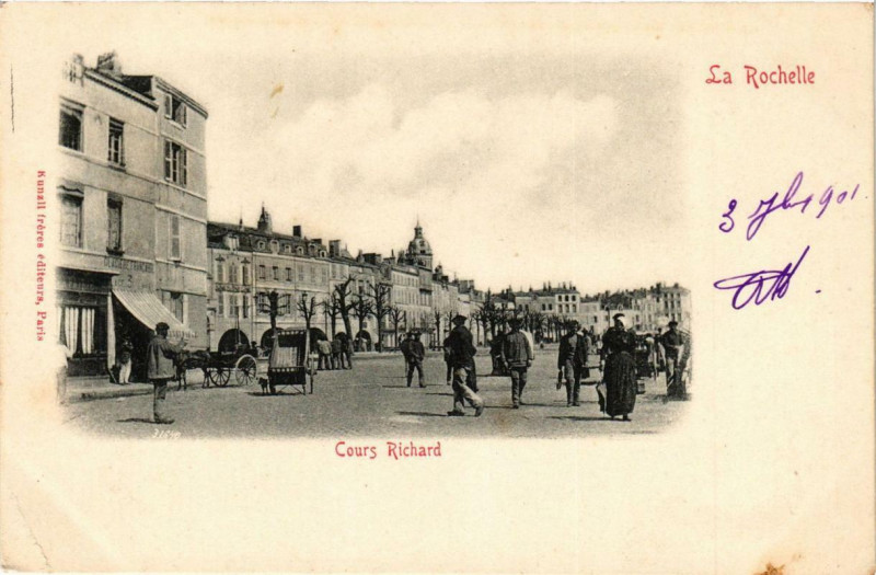 Carte postale ancienne La Rochelle Cours Richard à La Rochelle