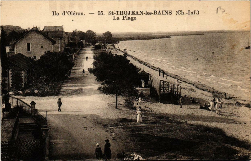 Carte postale ancienne Ile-d'Oleron Saint-Trojan-les-Bains La Plage à Saint-Trojan-les-Bains