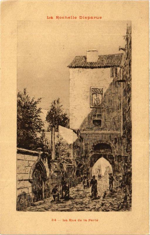Carte postale ancienne La Rochelle La Rue de la Ferté à La Rochelle