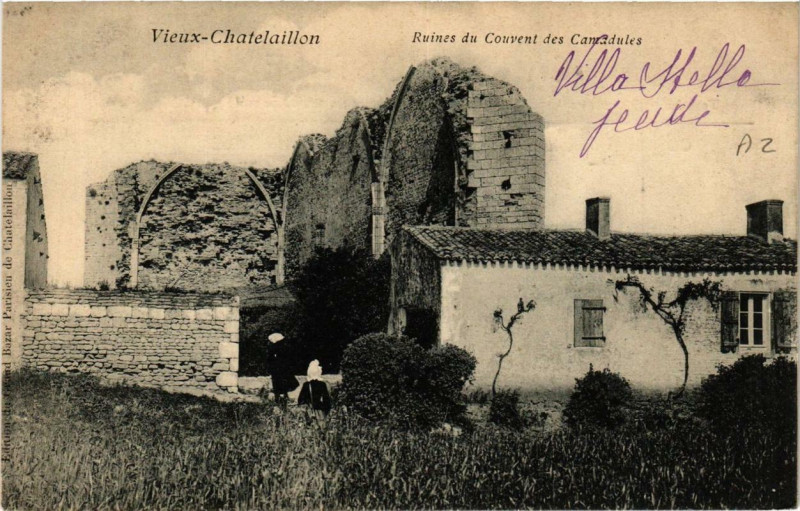 Carte postale ancienne Vieux - Chatellaillon Ruines du Couvent des Canadules