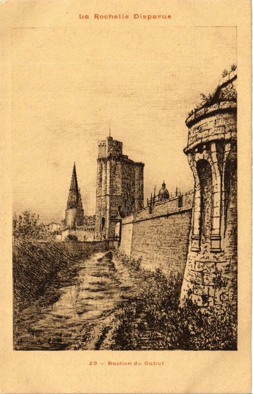 Carte postale ancienne La Rochelle Bastion du Gabut à La Rochelle