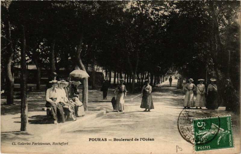 Carte postale ancienne Fouras Boulevard de l'Océan à Fouras