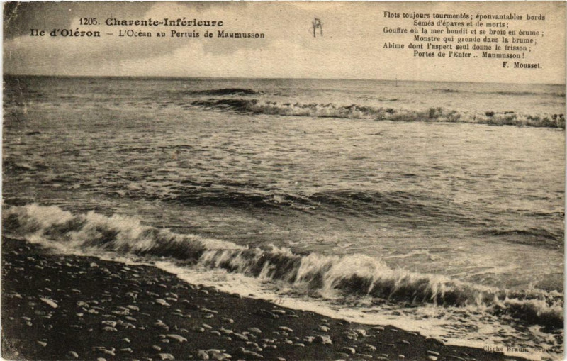 Carte postale ancienne Ile-d'Oleron Océan au Perruis de Maumusson