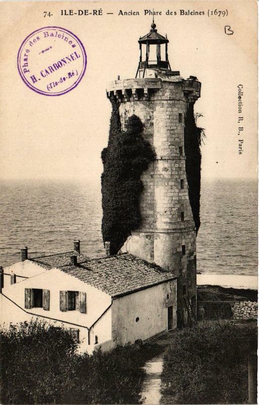 Carte postale ancienne Ile-de-Re Ancien Phare des Baleines