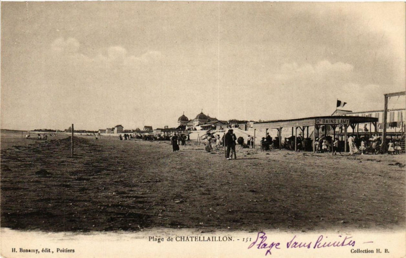 Carte postale ancienne Plage de Chatellaillon